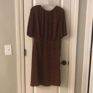 Uniqlo black and red floral dress